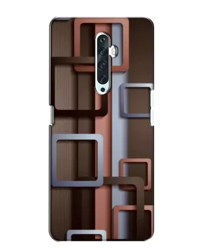 Чехол для OPPO Reno 2Z с картинкой «Коричневые объемные квадраты» Чехол для OPPO Reno 2Z с картинкой «Коричневые объемные квадраты»