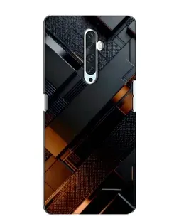 Чехол для OPPO Reno 2Z с картинкой «Черные геометрические блоки»