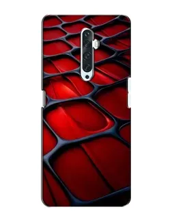 Чехол для OPPO Reno 2Z с картинкой «Красная глянцевая сетка»