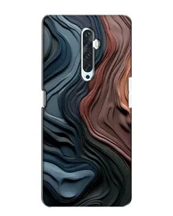 Чехол для OPPO Reno 2Z с картинкой «Цветные волны каньона»