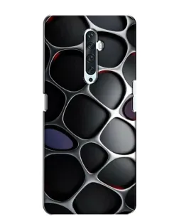Чехол для OPPO Reno 2Z с картинкой «Объемная темная решетка»