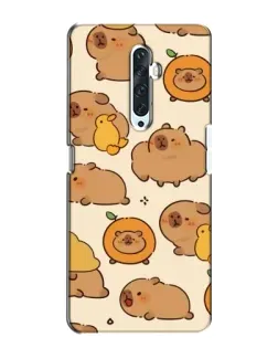 Чехол для OPPO Reno 2Z с картинкой «Капибары с апельсинами»