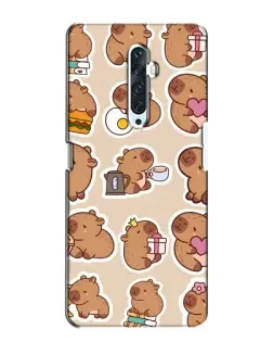 Чехол для OPPO Reno 2Z с картинкой «Капибары паттерн»