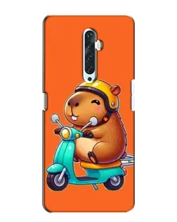 Чехол для OPPO Reno 2Z с картинкой «Капибара на скутере»