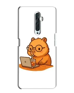 Чехол для OPPO Reno 2Z с картинкой «Капибара с ноутбуком»