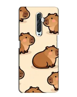 Чехол для OPPO Reno 2Z с картинкой «Паттерн милых капибар»