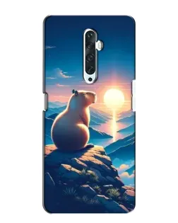 Чехол для OPPO Reno 2Z с картинкой «Закат солнца с капибарой»