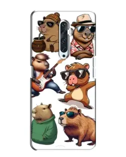 Чехол для OPPO Reno 2Z с картинкой «Крутые капибары музыканты»
