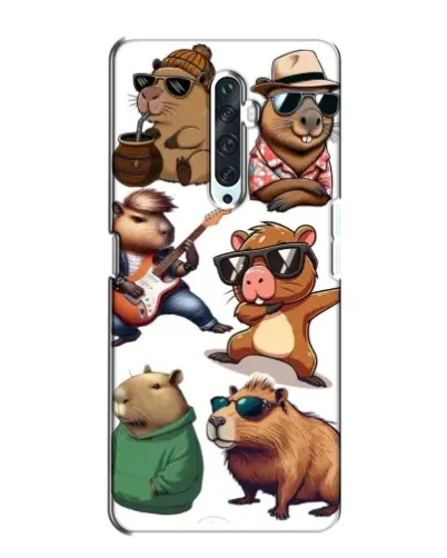 Чехол для OPPO Reno 2Z с картинкой «Крутые капибары музыканты»