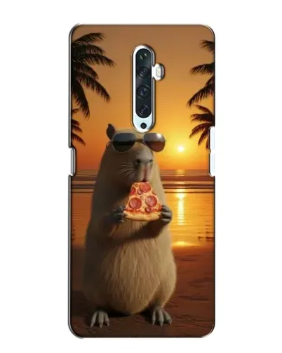 Чехол для OPPO Reno 2Z с картинкой «Капибара с пиццей»
