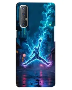 Чехол для OPPO Reno 3 Pro с картинкой «Jordan Gold Jumpman»