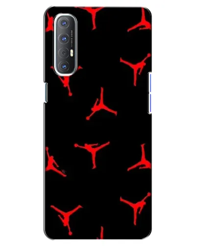 Чехол для OPPO Reno 3 Pro с картинкой «Jordan Red Pattern» Чехол для OPPO Reno 3 Pro с картинкой «Jordan Red Pattern»
