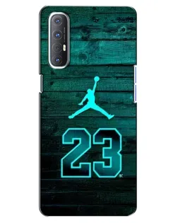 Чехол для OPPO Reno 3 Pro с картинкой «Jordan Cyan 23»