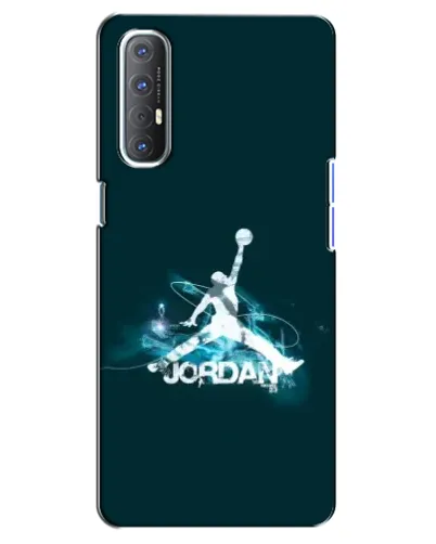Чехол для OPPO Reno 3 Pro с картинкой «Jordan Blue Fire» Чехол для OPPO Reno 3 Pro с картинкой «Jordan Blue Fire»
