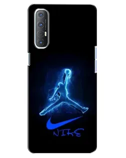 Чехол для OPPO Reno 3 Pro с картинкой «Jordan Neon Blue»
