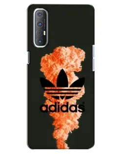 Чехол для OPPO Reno 3 Pro с картинкой «Оранжевый дым Adidas»