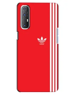 Чехол для OPPO Reno 3 Pro с картинкой «Красный минимализм Adidas»