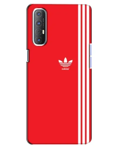 Чехол для OPPO Reno 3 Pro с картинкой «Красный минимализм Adidas»