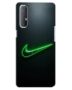 Чехол для OPPO Reno 3 Pro с картинкой «Неоновый контур Nike»