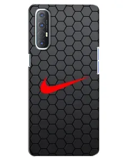 Чехол для OPPO Reno 3 Pro с картинкой «Nike — карбоновая сетка»