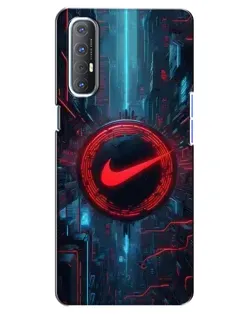 Чехол для OPPO Reno 3 Pro с картинкой «Техногенный стиль Nike»