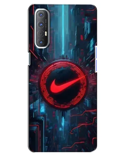 Чехол для OPPO Reno 3 Pro с картинкой «Техногенный стиль Nike»