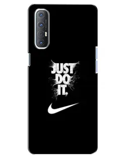 Чехол для OPPO Reno 3 Pro с картинкой «Текстовый принт Nike»