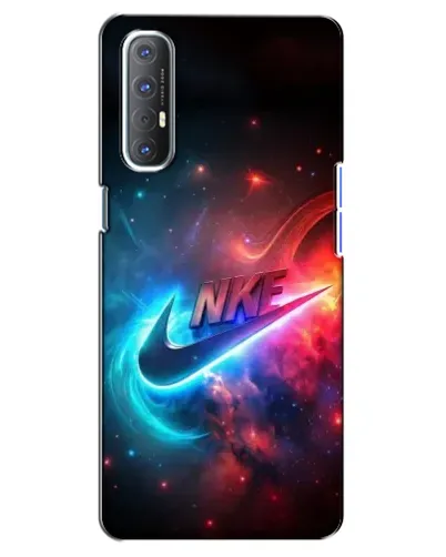 Чехол для OPPO Reno 3 Pro с картинкой «Огненный логотип Nike»