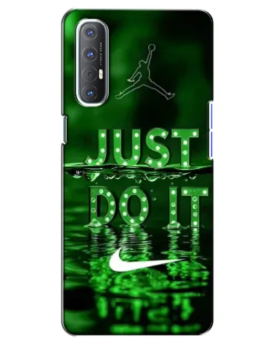 Чехол для OPPO Reno 3 Pro с картинкой «Зеленый неоновый Nike»