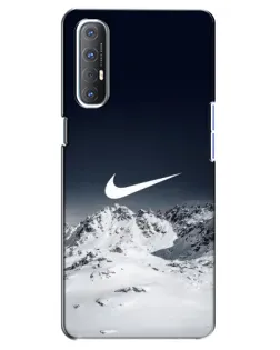 Чехол для OPPO Reno 3 Pro с картинкой «Nike — зимние горы»