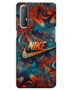 Чехол для OPPO Reno 3 Pro с картинкой «Nike в абстракции»