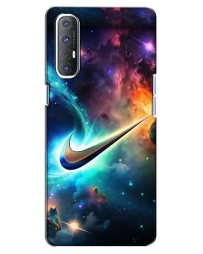 Чехол для OPPO Reno 3 Pro с картинкой «Космический Nike Swoosh»