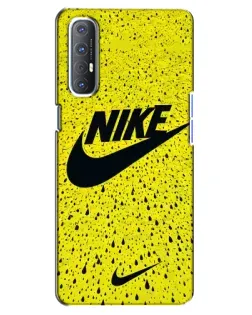 Чехол для OPPO Reno 3 Pro с картинкой «Желтый текстурный Nike»