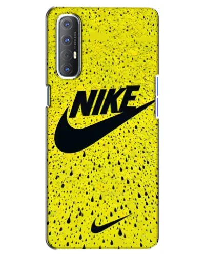 Чехол для OPPO Reno 3 Pro с картинкой «Желтый текстурный Nike»