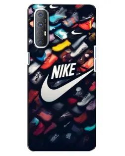 Чехол для OPPO Reno 3 Pro с картинкой «Коллекция кроссовок Nike»