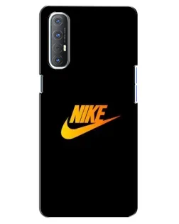 Чехол для OPPO Reno 3 Pro с картинкой «Золотой логотип Nike»