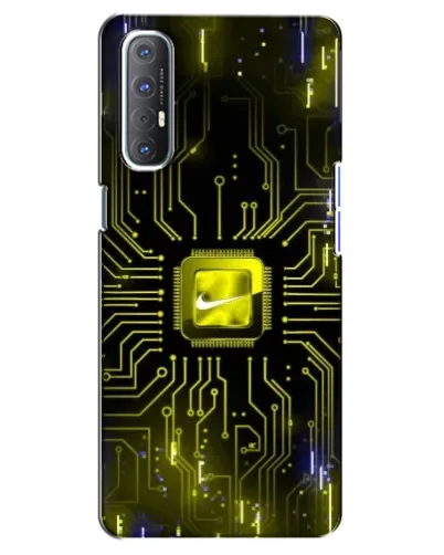 Чехол для OPPO Reno 3 Pro с картинкой «Nike — золотая искра»