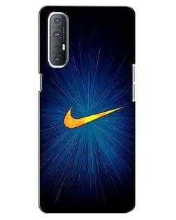 Чехол для OPPO Reno 3 Pro с картинкой «Синий пульс Nike» Чехол для OPPO Reno 3 Pro с картинкой «Синий пульс Nike»