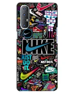 Чехол для OPPO Reno 3 Pro с картинкой «Яркий коллаж Nike» Чехол для OPPO Reno 3 Pro с картинкой «Яркий коллаж Nike»