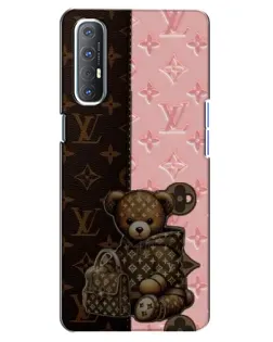 Чехол для OPPO Reno 3 Pro с картинкой «Мишка в стиле LV»