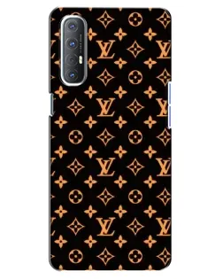 Чехол для OPPO Reno 3 Pro с картинкой «Золотая монограмма LV»