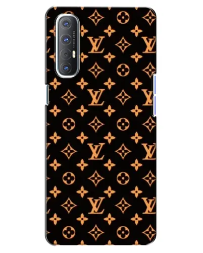 Чехол для OPPO Reno 3 Pro с картинкой «Золотая монограмма LV»