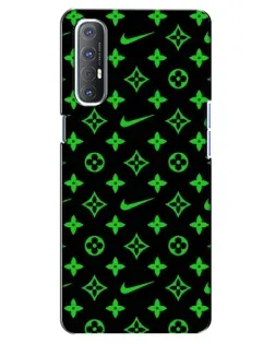 Чехол для OPPO Reno 3 Pro с картинкой «Неоновый принт LV»