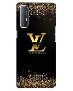 Чехол для OPPO Reno 3 Pro с картинкой «LV — золотые искры»