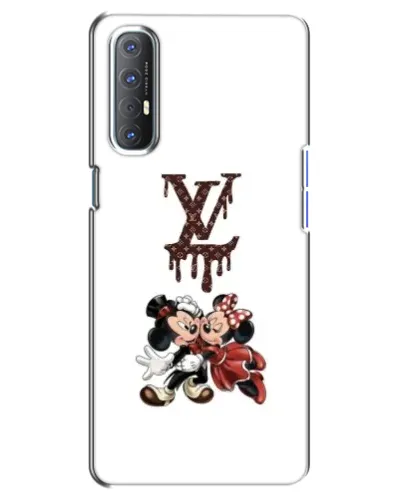 Чехол для OPPO Reno 3 Pro с картинкой «LV и Микки Маус»