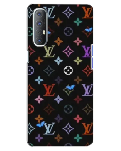 Чехол для OPPO Reno 3 Pro с картинкой «Цветная монограмма LV»