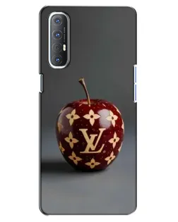 Чехол для OPPO Reno 3 Pro с картинкой «Красное яблоко LV»