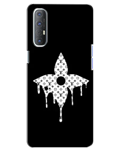 Чехол для OPPO Reno 3 Pro с картинкой «Цветочная монограмма»
