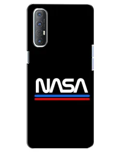 Чехол для OPPO Reno 3 Pro с картинкой «NASA — классика Red Blue»