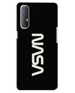 Чехол для OPPO Reno 3 Pro с картинкой «NASA — вертикальный логотип»